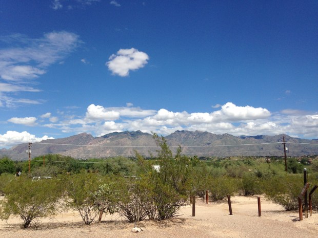 View of Catalina Mountains from Chapel